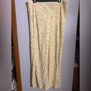 Wild Fable Floral Print Maxi Skirt - Yellow and Orange